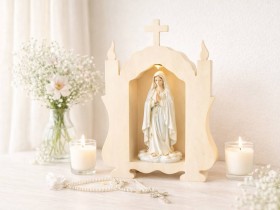 Oratorio de madera c/velas Ref.P1026C3