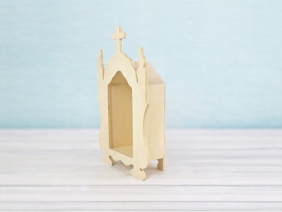 Oratorio de madera c/velas Ref.P1026C3