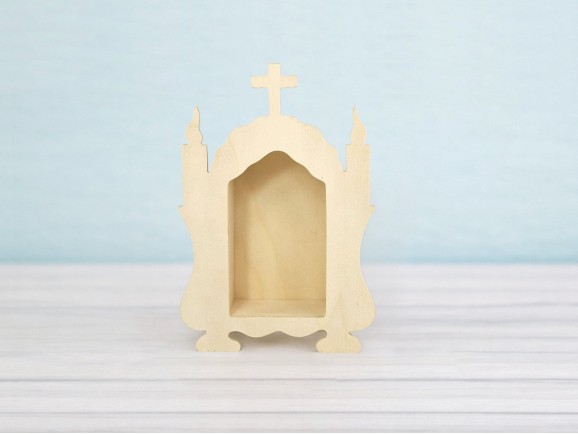 Oratorio de madera c/velas Ref.P1026C3