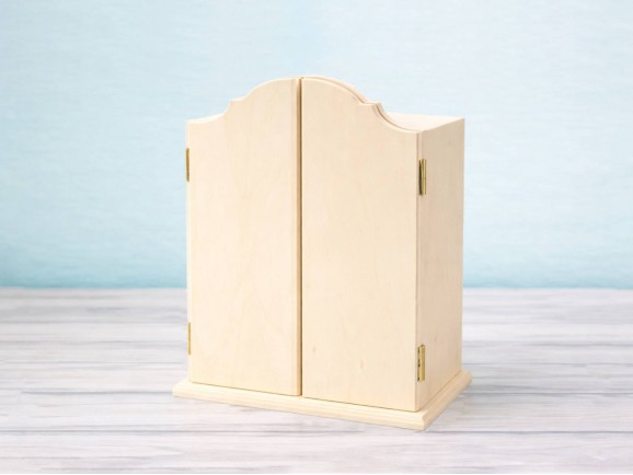 Oratorio de madera grande 31x42x18,5 cm. c/puertas Ref.AW24051