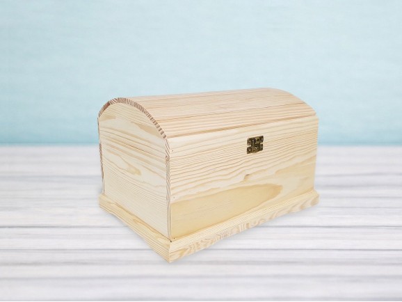 Wooden trunk 29x21x18 cm. with top cover Ref.AR08861