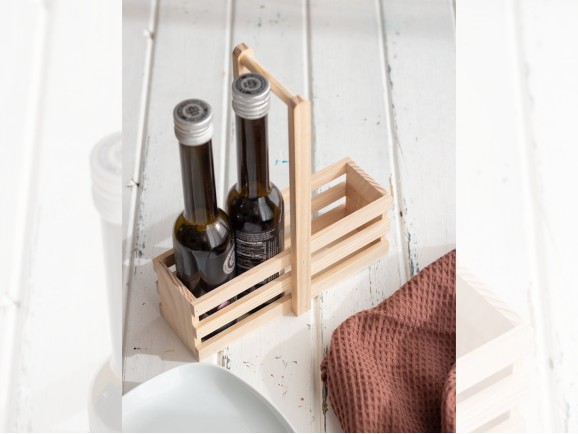 Wooden vinegar cruet with handle Ref.CR125