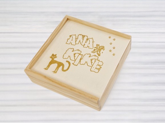 Wooden photo box 10x15 with wooden lid Ref.P00CF13