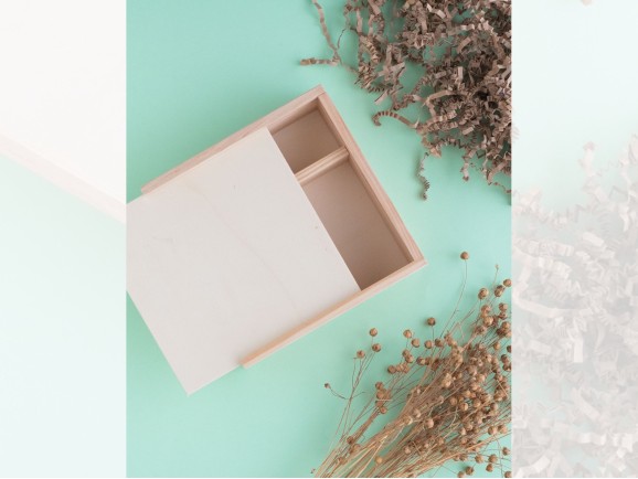 Wooden photo box 10x15 with wooden lid Ref.P00CF13