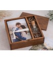 Aged Box 10x15 photos with Wood Cover Ref.P00CF13T