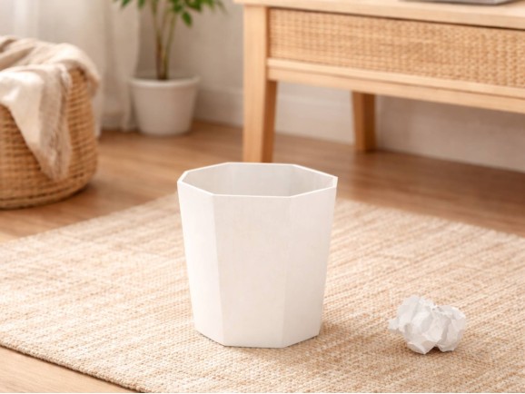 Papelera de madera octogonal Ref.P00CP2C