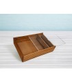 Caja de madera Envejecida para fotógrafos c/tapa metacrilato Ref.P1454DTM