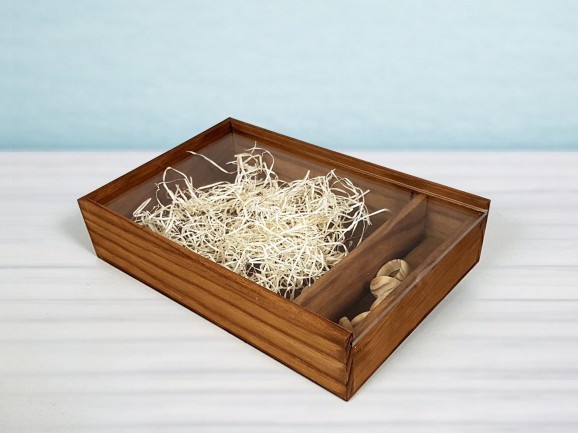 Box for photographers Aged with Methacrylate lid Ref.P1454DTM