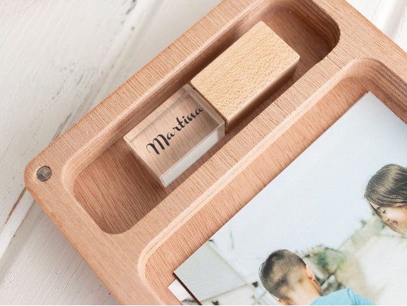 Wood and Glass PenDrive Ref.USBCH5