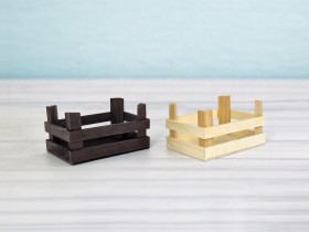 Small wooden basket 10x8x6 cm. natural or black Ref.CR3