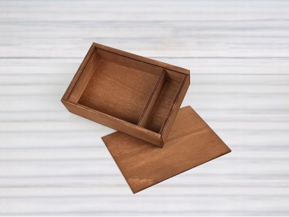 Caja de madera Envejecida para fotos 10x15 c/división Ref.P1454C4T