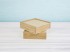 Wooden box 17.5x17.5x5.5 cm. with wood top Ref.P00C3
