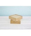 Wooden box 17.5x17.5x5.5 cm. with wood top Ref.P00C3