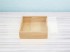 Caja de madera 17,5x17,5x5,5 cm. c/tapa metacrilato Ref.P00C3M