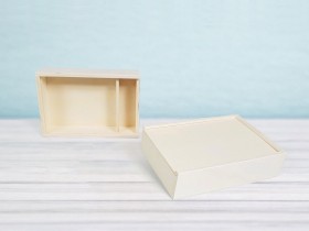 Wooden photo box 10x15 with divider Ref.P1454C4