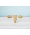 Beech knob handle Ø2 cm. with spike Ref.STP10