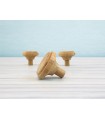 Knob knob oak Ø4 cm. with spike Ref. 12