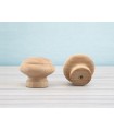 Beech and oak knob handle Ø4 cm. with nut Ref.14