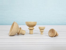 Tirador vaciado de haya c/espiga 2 medidas Ref.H13-14