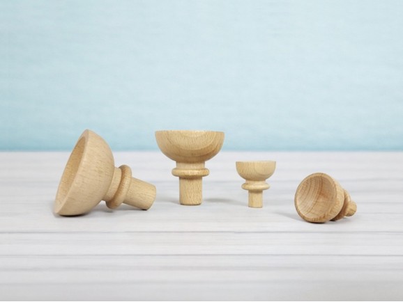 Hollowed beech handle with spike 2 sizes Ref.H13-14