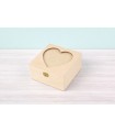Wooden box Heart 15x15x8 cm. with hinge and clasp Ref.PCC47