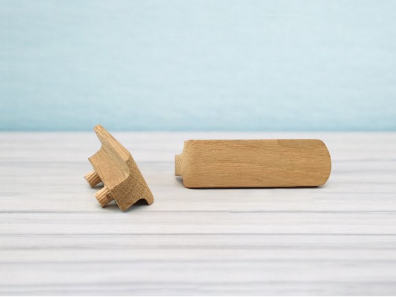 Flat handle handle L9 cm. with 2 pins Ref.H6