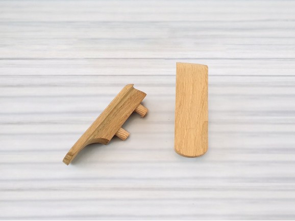 Flat handle handle L9 cm. with 2 pins Ref.H6