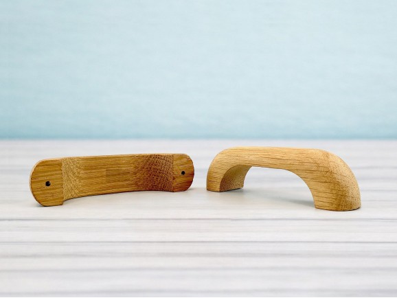 Oak rounded handle handle 10 cm. Ref.H5