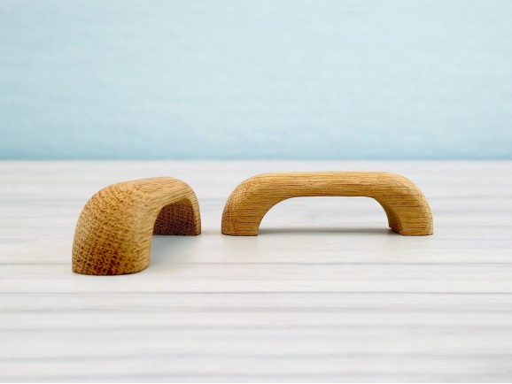 Oak rounded handle handle 10 cm. Ref.H5