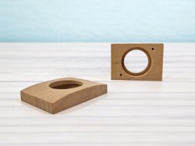 Square knob handle with 7 cm circle. Ref.H11