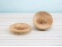 Round recessed handle with beech cover Ø6 cm. Ref.80