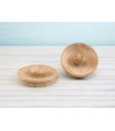 Tirador embutido redondo tapa de haya Ø6 cm. Ref.80