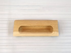Classic rounded oak recessed handle 11 cm. Ref.77R