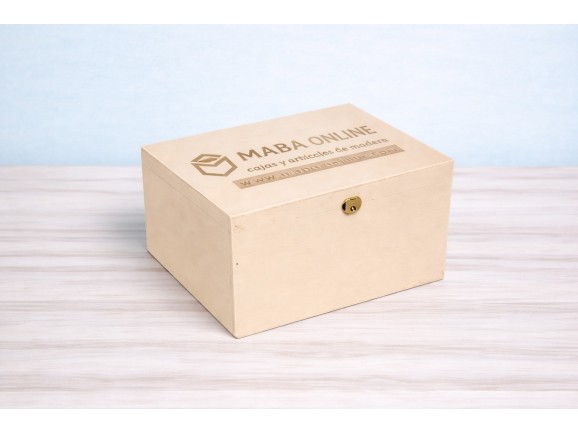 Wooden box 28x24x16 cm. with hinge and clasp Ref.PC4F9