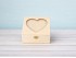 Caja de madera Corazón 15x15x8 cm. c/bisagra y broche Ref.PCC47