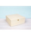 Wooden box 33x33x15 cm. with hinge and clasp Ref.P53C54
