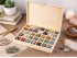 Wooden box 40x33x6 cm. with 36 interior divisions Ref.1557