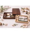 Varnished wooden photo box with magnets, 2 sizes Ref. PCF5V