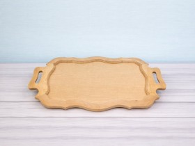 Bandeja de madera grande c/ondas Ref.MO7314