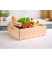 Pine wood basket box 40x30x14 cm. with handles Ref.DRSN140N