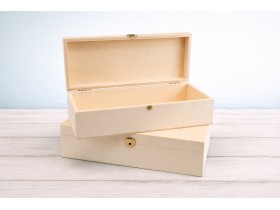 Wooden box 33x12x8 cm. with hinge and clasp Ref.C6MF