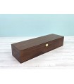 Varnished wooden box 44.5x13x9 cm. with hinge and clasp Ref.MAG25