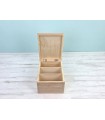 Wooden box 24x18.5x13 cm. with lid and interior dividers Ref.DRPZ289