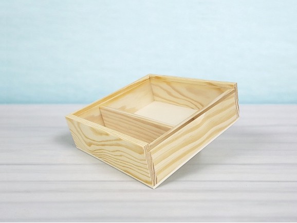 Caja de madera para fotos 10x15 c/tapa metacrilato Ref.P00CF13M