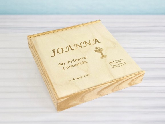 Caja en Pino para Álbum c/tapa Madera varias medidas Ref.P1454C8P