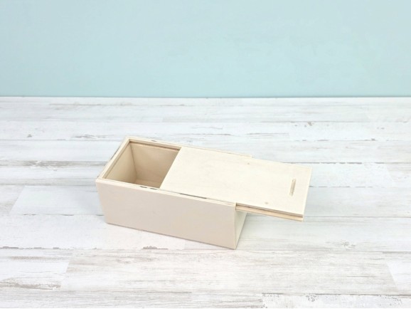 Caja de madera 15,5x8x7 cm. c/tapa enrasada Ref.PC21C