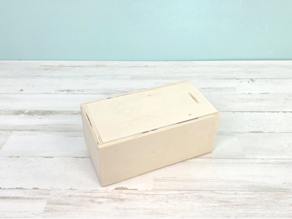 Caja de madera 15,5x8x7 cm. c/tapa enrasada Ref.PC21C