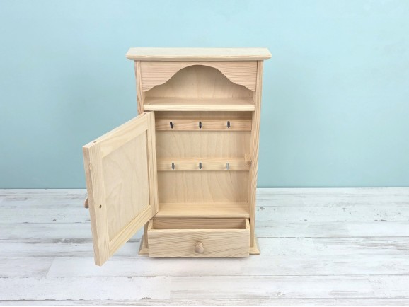 Retro wooden key box with drawer Ref.DRKL148A