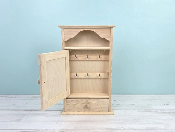 Retro wooden key box with drawer Ref.DRKL148A