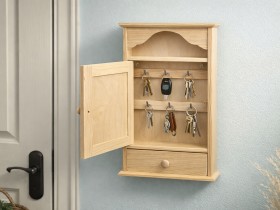 Retro wooden key box with drawer Ref.DRKL148A